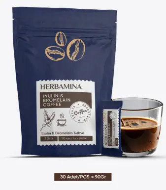 HERBAMINA Inulin & Bromelain Kaffee Active