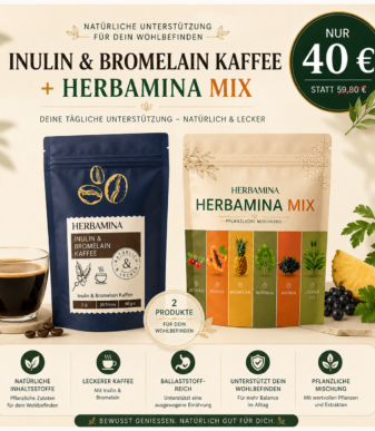 2er Vorteilspaket – Herbamina Mix + Inulin & Bromelain Kaffee